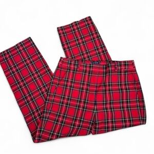 J. Crew Red Tartan Pants